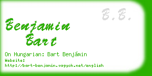 benjamin bart business card